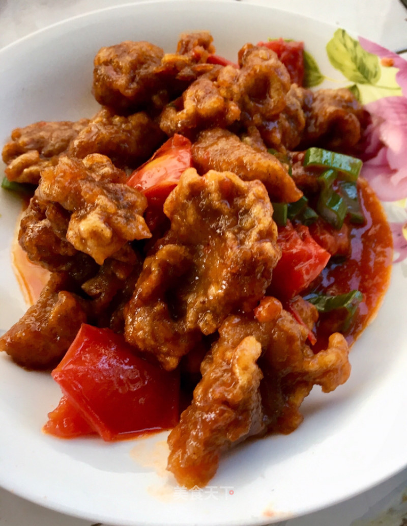 "sweet and Sour Delicacy" Fried Pork Tenderloin with Tomato recipe