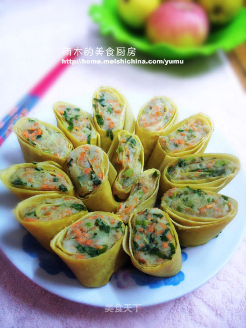 Mashed Bean Curd Rolls recipe