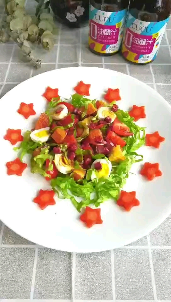 Vegetable and Fruit Salad with Vinaigrette