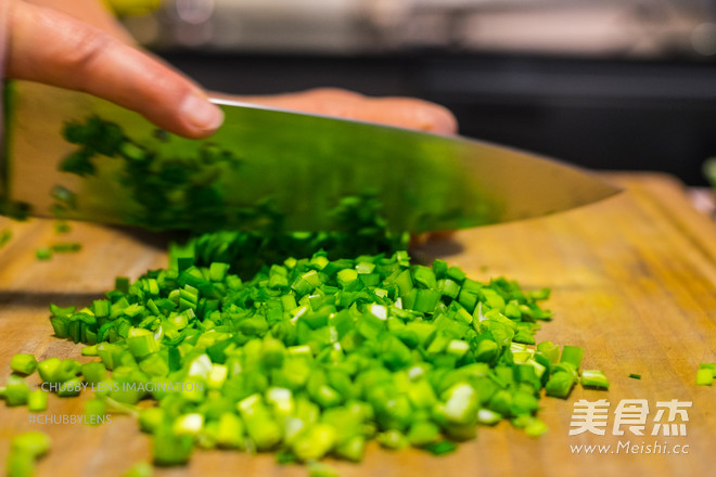 Fried/cooked Chives and Meat Handmade Dumplings recipe