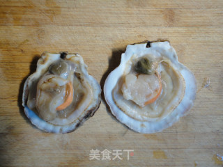 Steamed Scallops with Garlic Fans recipe