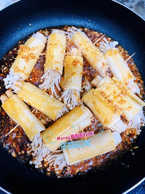 Enoki Mushroom Bean Curd Roll recipe