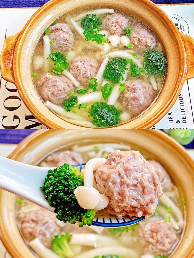 Seasonal Vegetable Meatball Soup that is So Fresh that It Loses Eyebrows recipe