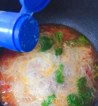 Tomato and Cabbage Noodle Soup recipe