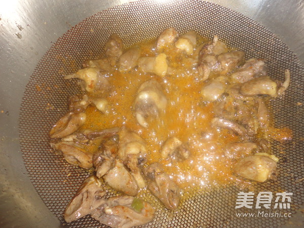 Stir-fried Chicken Hearts with Bbq Ingredients recipe