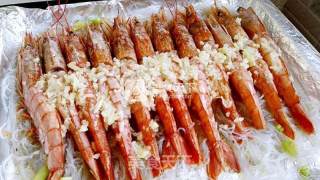 Grilled Shrimp with Garlic Vermicelli recipe
