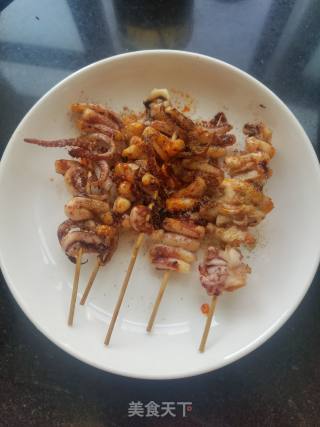 Grilled Cuttlefish Skewers (air Fryer) recipe