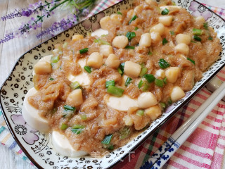 Braised Tofu with Bamboo Fungus and Scallops recipe