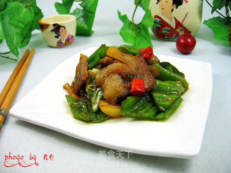 Stir-fried Pork Belly with Green Pepper recipe