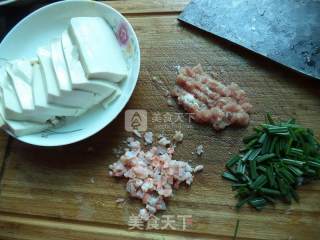 Tofu with Shrimp and Minced Meat recipe