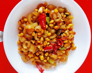 Stir-fried Pork Rind with Soybeans recipe
