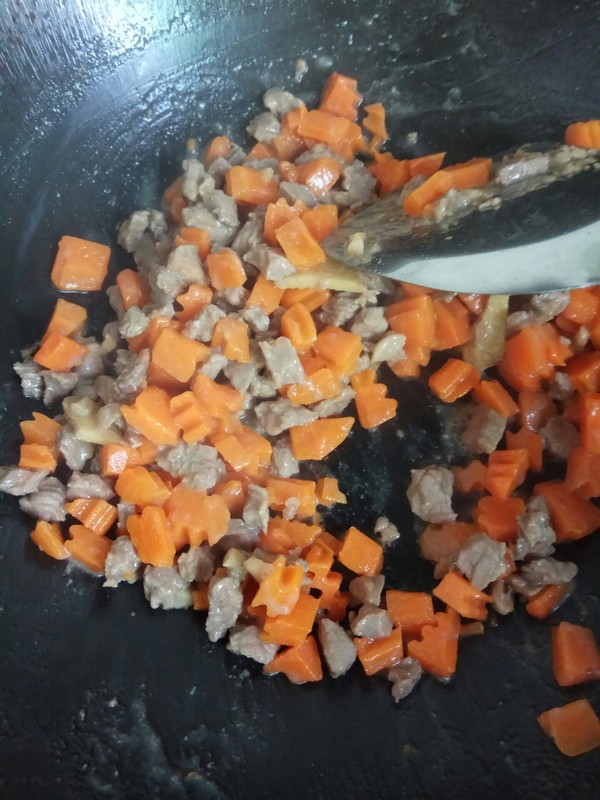 Carrot Beef Fried Rice recipe