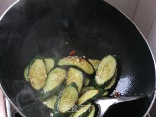 Fried Cucumber with Basil recipe