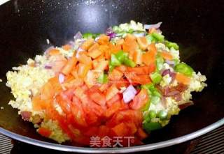 Vegetable Cheese Egg Baked Rice recipe