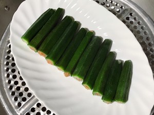 Lucky Little Star-okra Stuffed Shrimp recipe