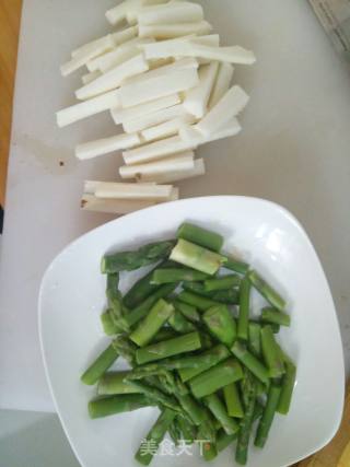 Stir-fried Asparagus and Yam recipe