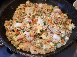 Fried Rice with Shrimp and Crab Meat recipe