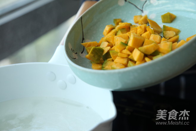 Youjia Fresh Kitchen: Lily Pumpkin Fresh Rice Porridge recipe