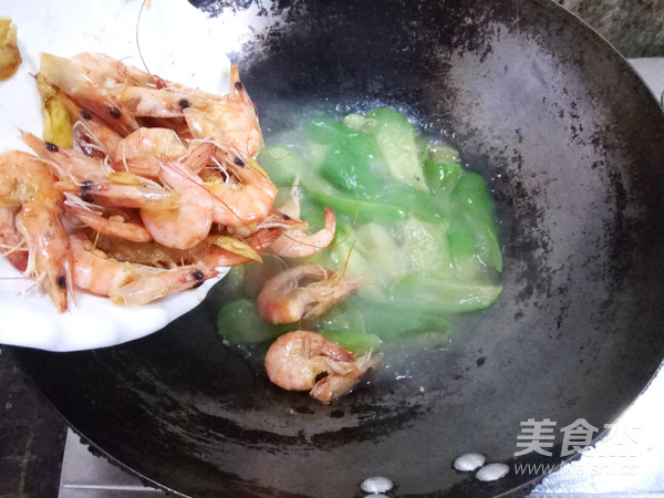 Loofah Fried Shrimp recipe