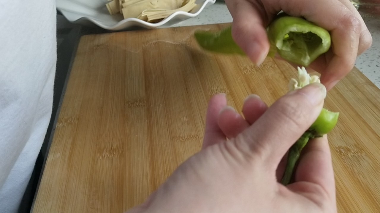 Dried Tofu with Hot Peppers recipe