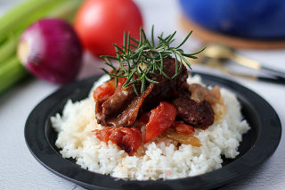 Provence Tomato Stew and Grilled Beef Ribs recipe