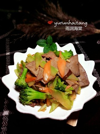 Stir-fried Pork Liver with Broccoli recipe