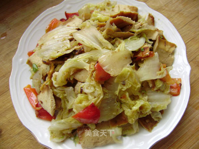 Home Cooking-chinese Cabbage and Dried Bean Curd recipe