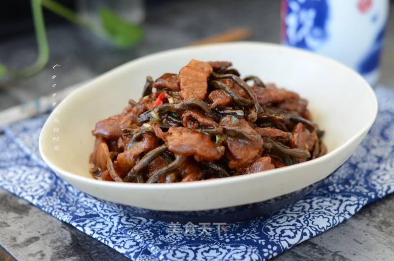 Stewed Pork Belly with Dried Beans recipe