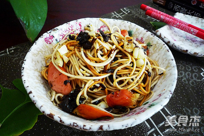 Garlic Olive Vegetable Noodles recipe