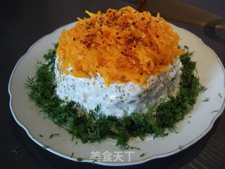 Healthy Food: Potato and Carrot Salad Cake recipe