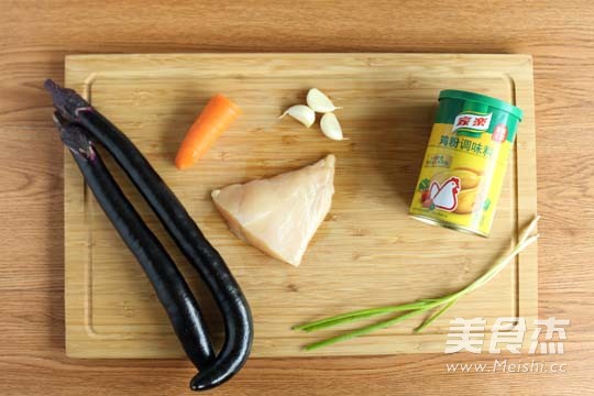 Stir-fried Shredded Chicken with Eggplant recipe