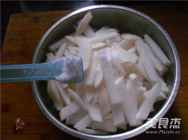 Pickled Radish with Pickled Peppers recipe