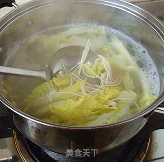 #御寒美食# Crab Meat and Vegetable Noodles recipe