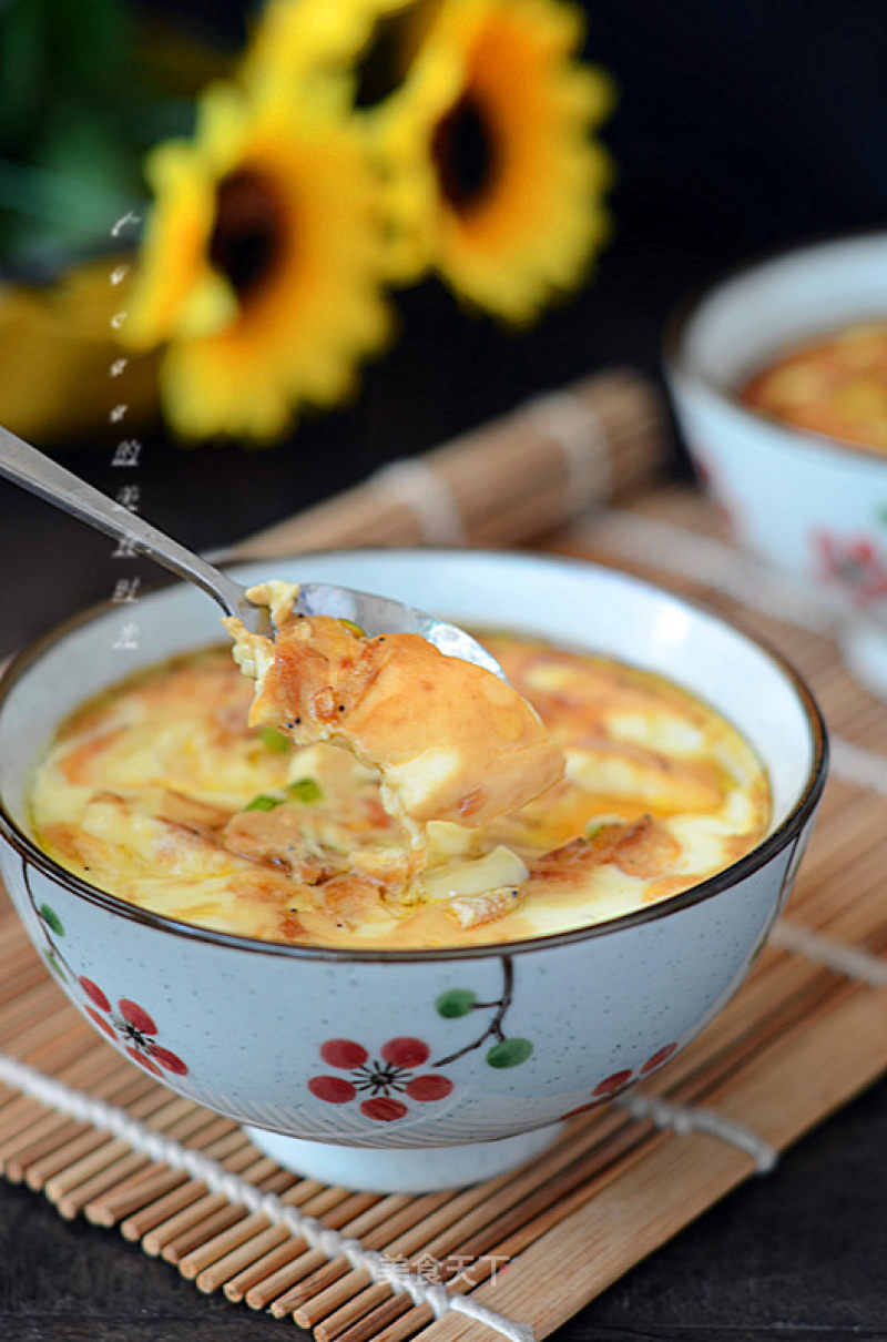 Steamed Egg Custard with Shrimp Skin recipe