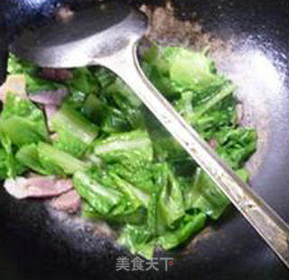 Stir-fried Lettuce with Bacon recipe