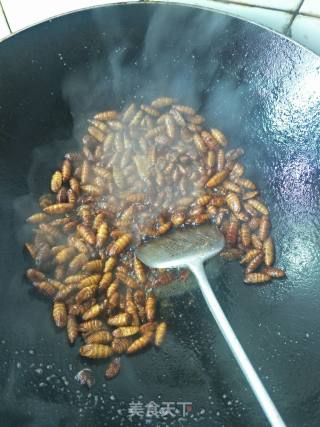 Fried Silkworm Chrysalis recipe