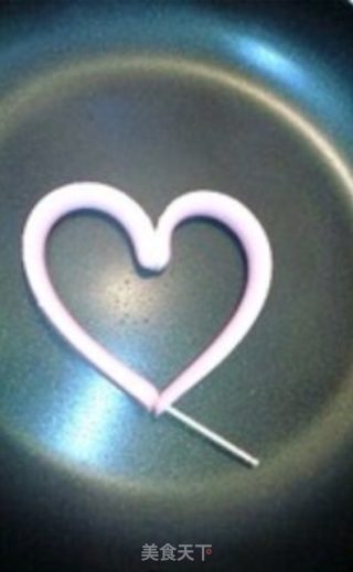 Heart-shaped Ham Omelette recipe