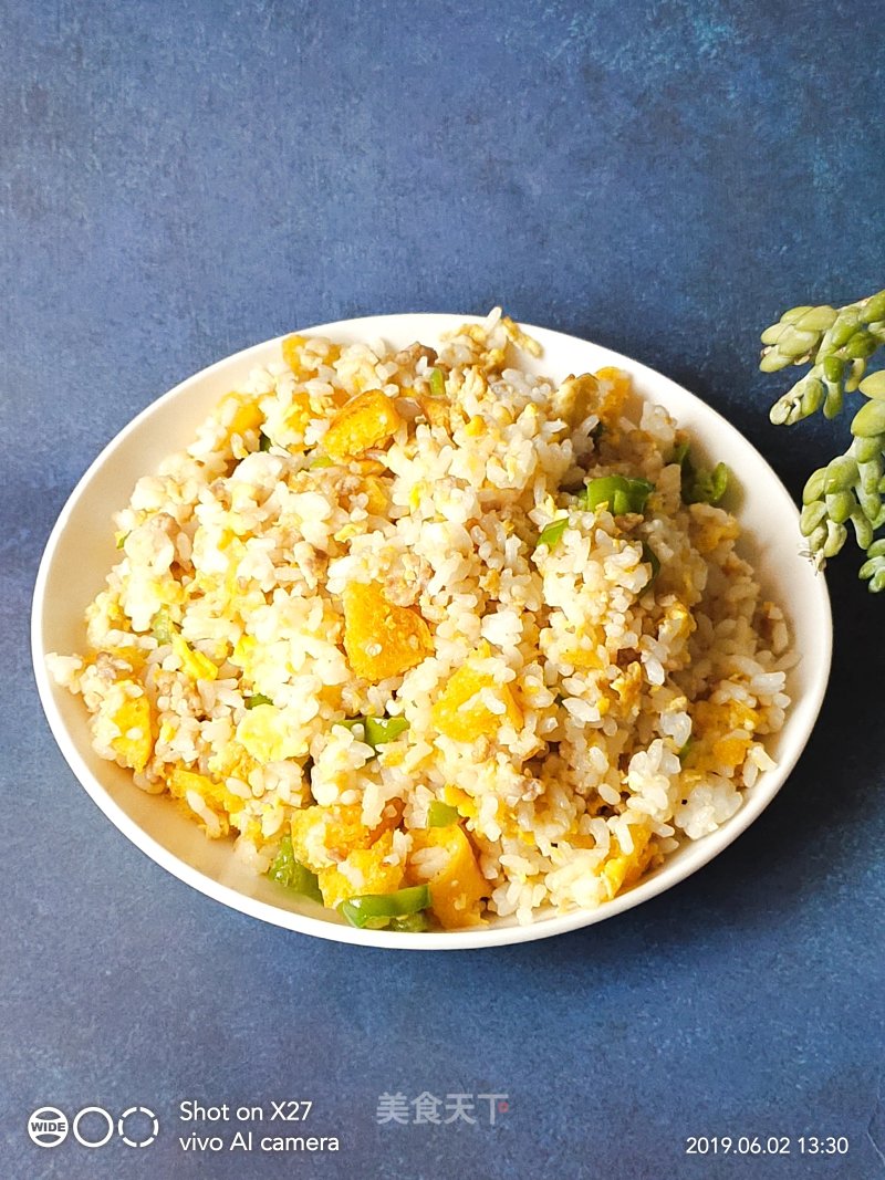 Steamed Bun and Egg Fried Rice