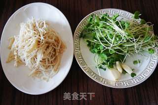 Enoki Mushroom and Radish Seedlings recipe