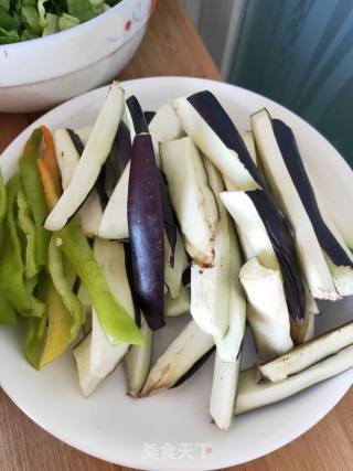 Braised Eggplant Peppers with Less Oil Sauce recipe