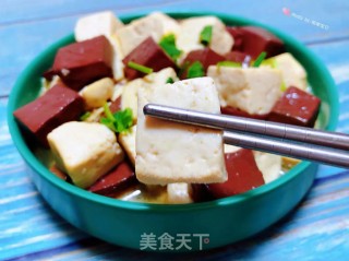 Pig's Blood Stewed Tofu#food Trimmings to Make A Big Meal# recipe