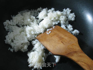 Fried Rice with Shrimp Cake and Green Radish recipe