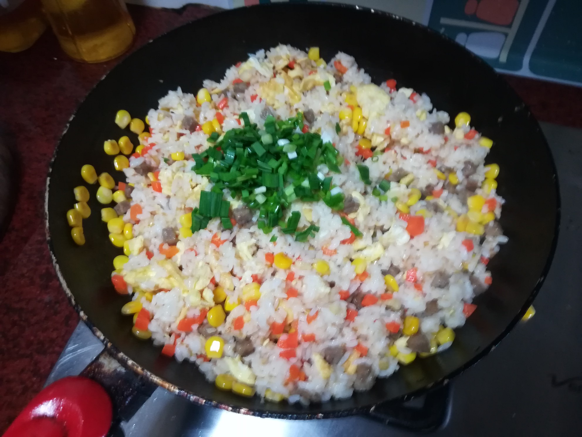 Black Pepper Beef Sausage Fried Rice recipe