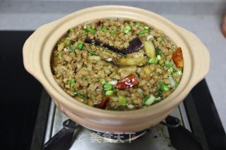 Eggplant Claypot with Minced Meat recipe