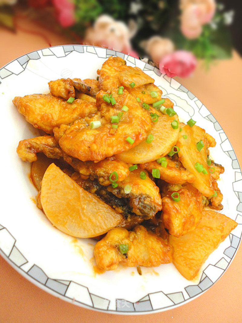 Sweet and Sour Fish with Radish recipe