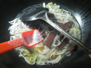 Cabbage Duck Blood Noodle Soup recipe