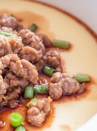 Steamed Custard with Minced Meat and Tofu recipe