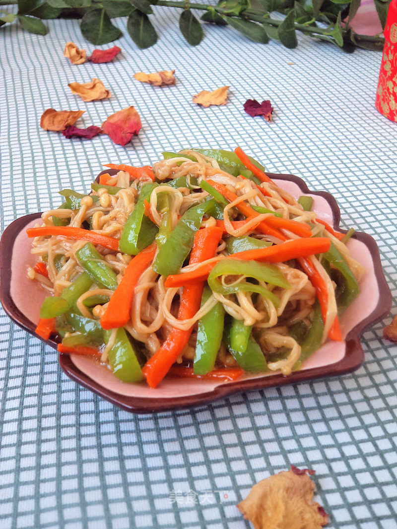 Green Pepper Flammulina recipe