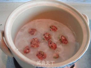 Yam Meatball Porridge recipe