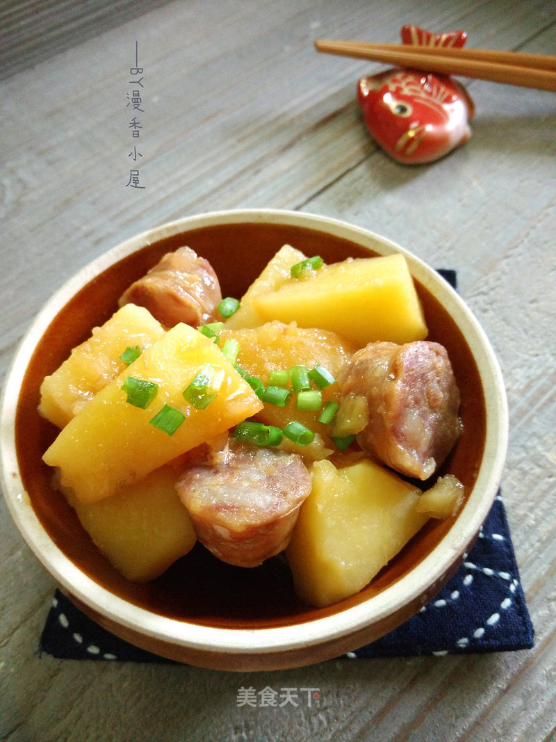 Steamed Potatoes with Sausage recipe